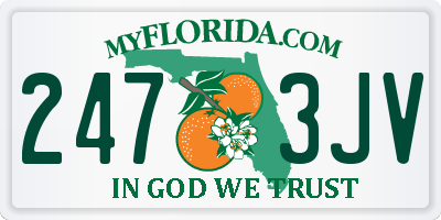 FL license plate 2473JV