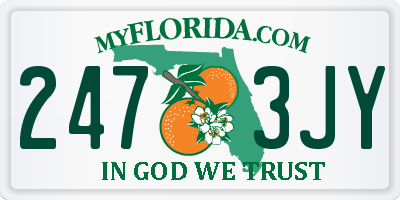 FL license plate 2473JY
