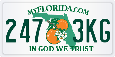 FL license plate 2473KG