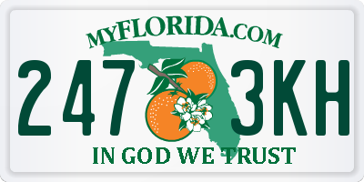 FL license plate 2473KH