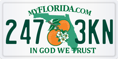 FL license plate 2473KN