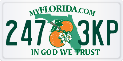 FL license plate 2473KP