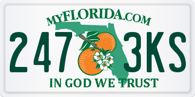 FL license plate 2473KS