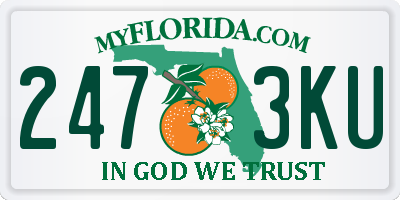 FL license plate 2473KU