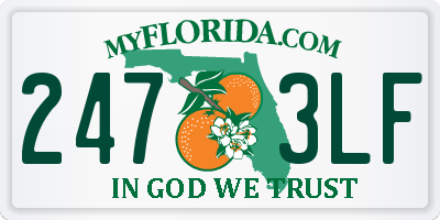 FL license plate 2473LF