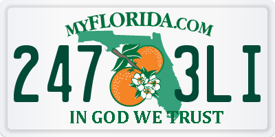 FL license plate 2473LI