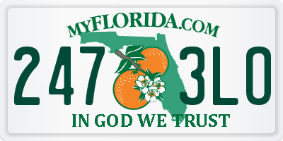 FL license plate 2473LO