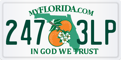 FL license plate 2473LP