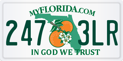 FL license plate 2473LR