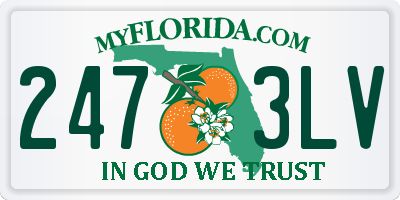 FL license plate 2473LV
