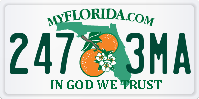 FL license plate 2473MA