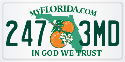 FL license plate 2473MD