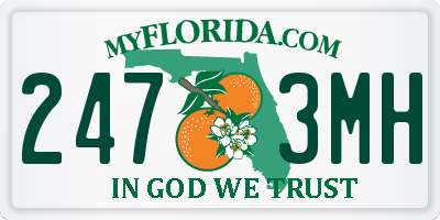 FL license plate 2473MH