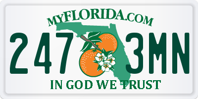 FL license plate 2473MN