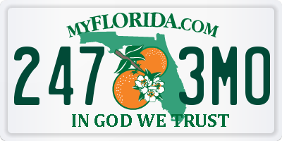FL license plate 2473MO