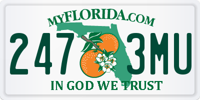 FL license plate 2473MU
