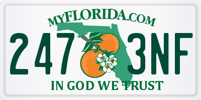 FL license plate 2473NF
