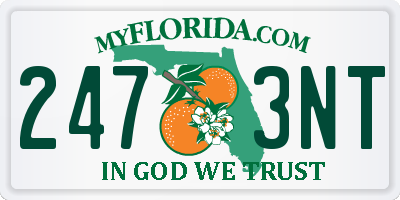 FL license plate 2473NT