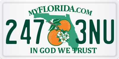 FL license plate 2473NU