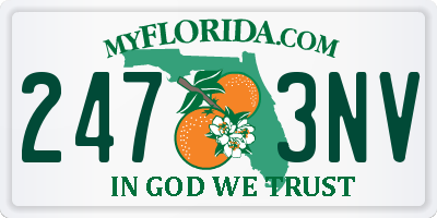 FL license plate 2473NV