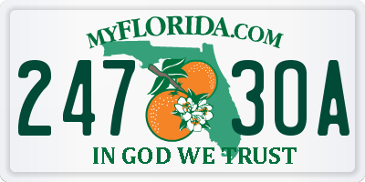 FL license plate 2473OA