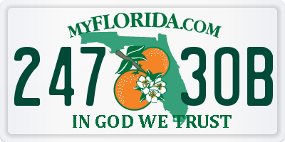 FL license plate 2473OB
