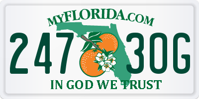 FL license plate 2473OG