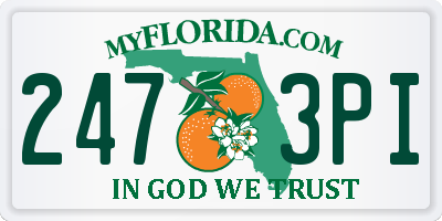 FL license plate 2473PI