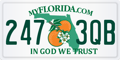 FL license plate 2473QB