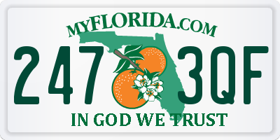 FL license plate 2473QF