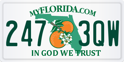 FL license plate 2473QW