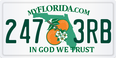 FL license plate 2473RB