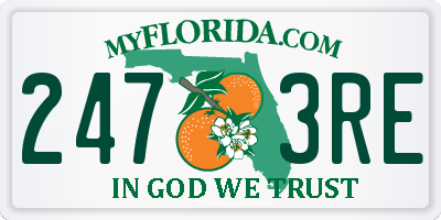 FL license plate 2473RE