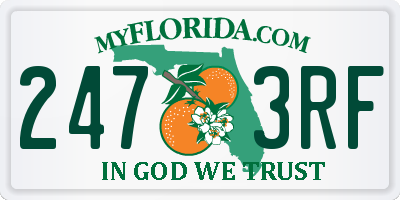 FL license plate 2473RF