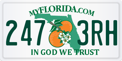 FL license plate 2473RH