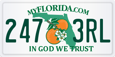 FL license plate 2473RL