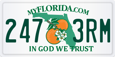 FL license plate 2473RM
