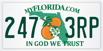 FL license plate 2473RP