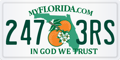 FL license plate 2473RS