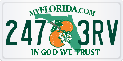 FL license plate 2473RV