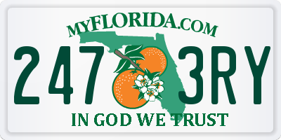 FL license plate 2473RY