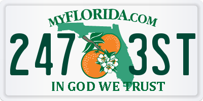 FL license plate 2473ST