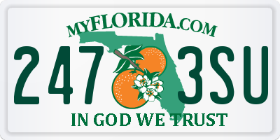 FL license plate 2473SU