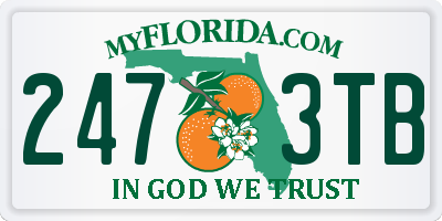 FL license plate 2473TB
