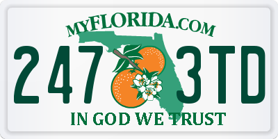 FL license plate 2473TD
