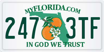 FL license plate 2473TF