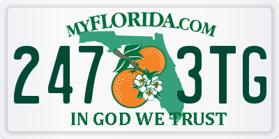 FL license plate 2473TG