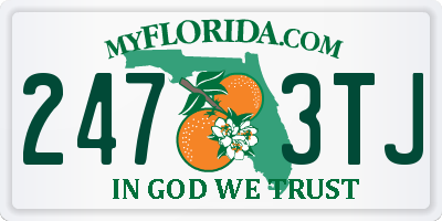 FL license plate 2473TJ