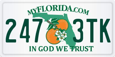 FL license plate 2473TK