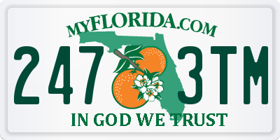 FL license plate 2473TM